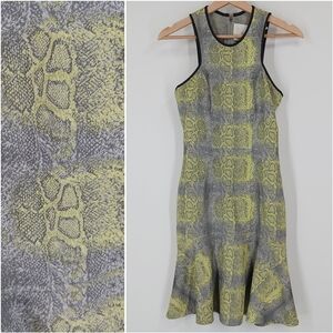 Yigal Azrouel Python Jacquard Textured Dress